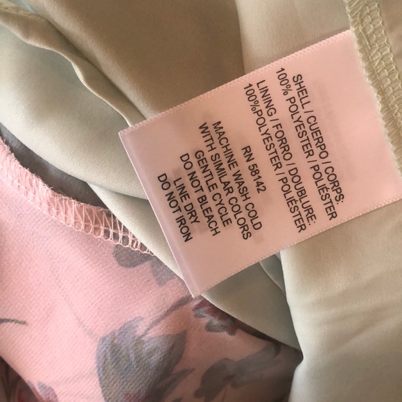 Maggy London Coral/Sage Floral Ruffle Dress - Picture 7 of 8